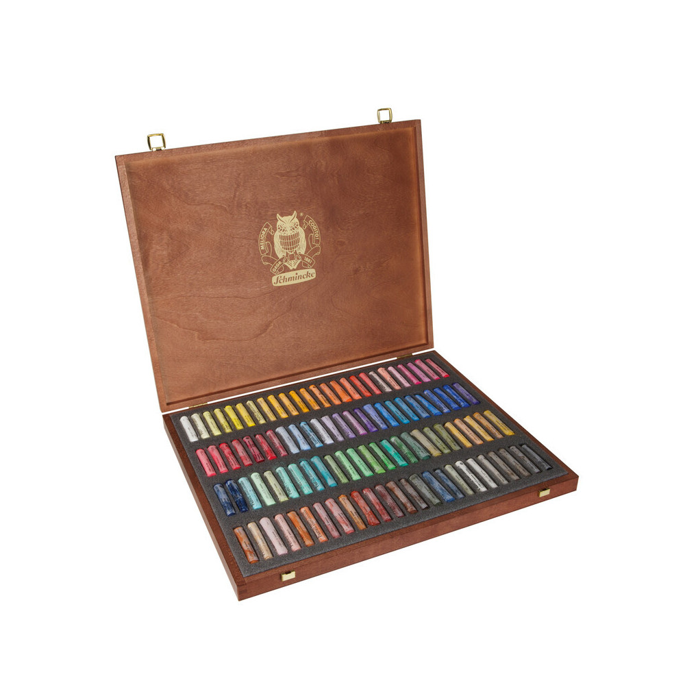 Zestaw pasteli suchych Extra-Soft w drewnianej walizce - Schmincke - 100 kolorów
