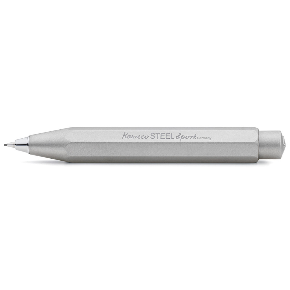 Mechanical pencil Steel Sport - Kaweco - silver, 0,7 mm, HB