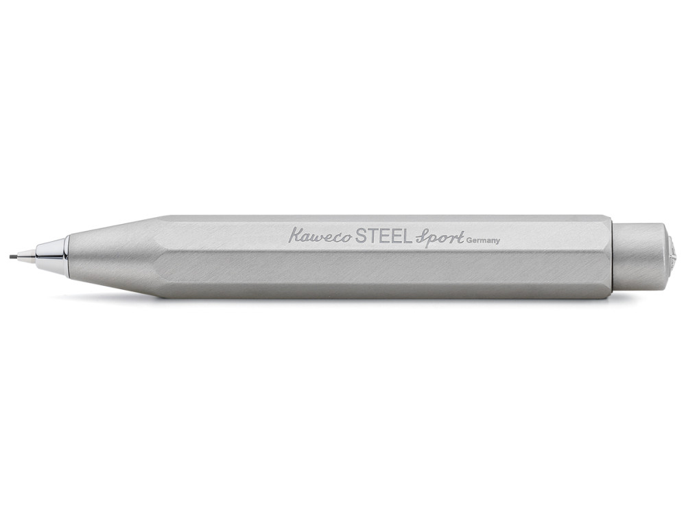 Mechanical pencil Steel Sport - Kaweco - silver, 0,7 mm, HB
