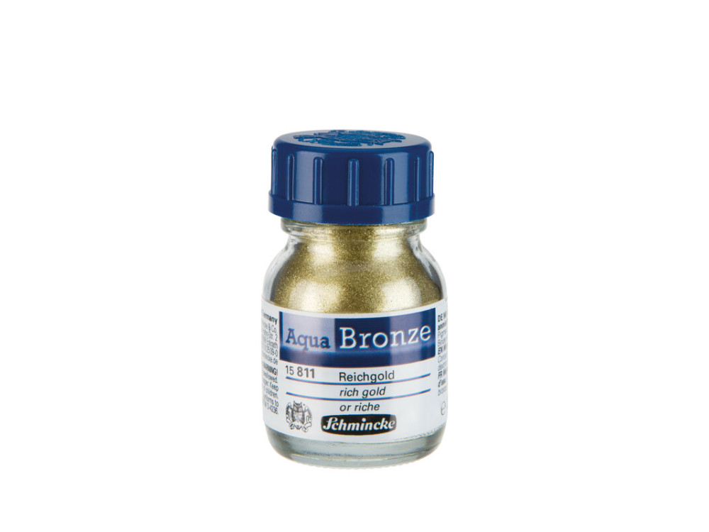 Genuine Aqua Artists' Bronze paint - Schmincke - 811, Rich Gold, 20 ml