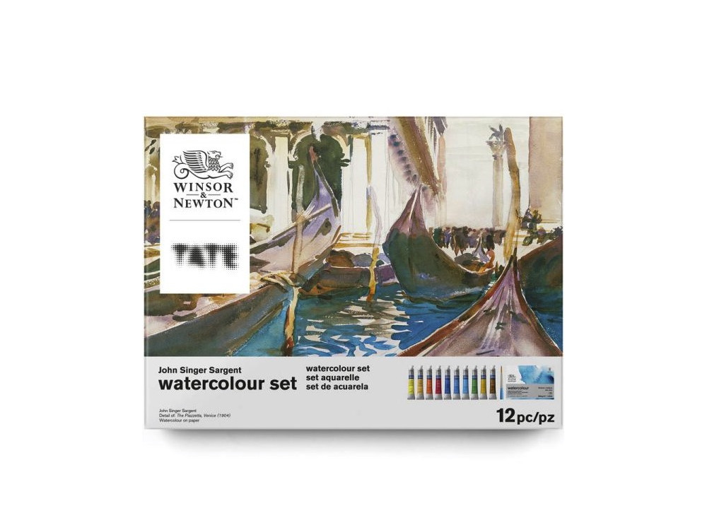 Set of Tate Cotman Watercolor paints - Winsor & Newton - 12 pcs.