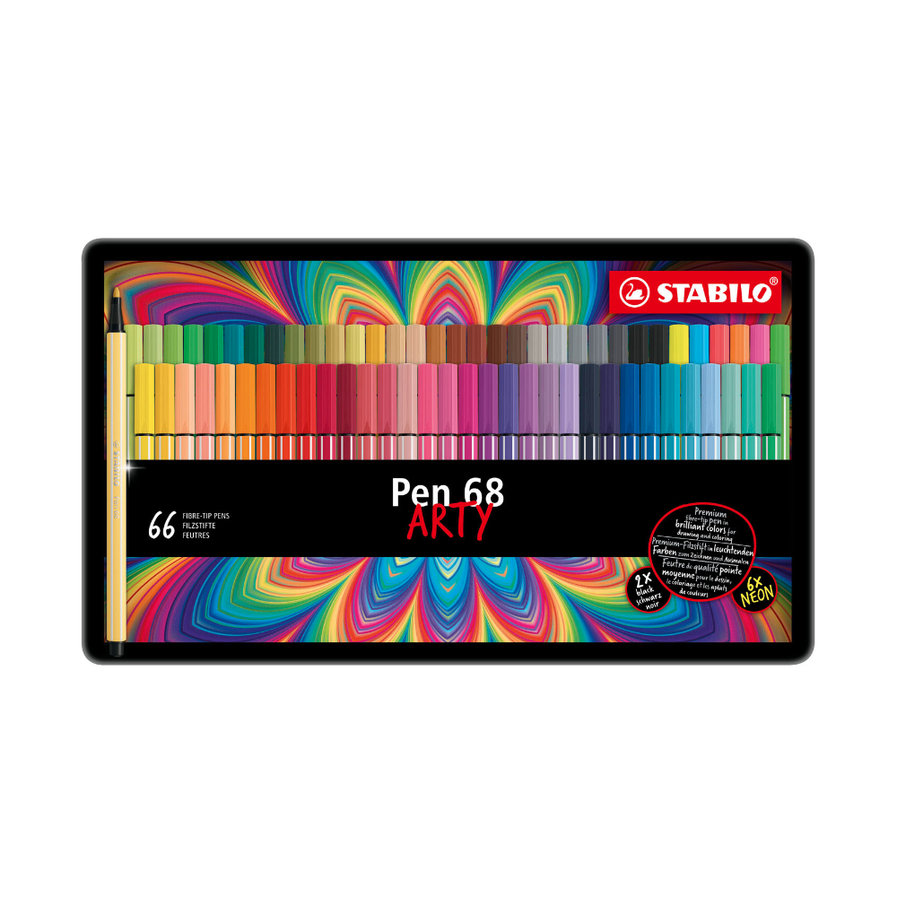 Zestaw flamastrów Pen 68 Arty - Stabilo - 66 kolorów