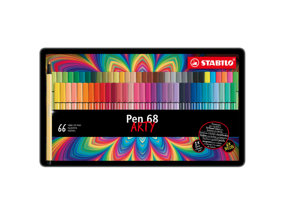 Zestaw flamastrów Pen 68 Arty - Stabilo - 66 kolorów