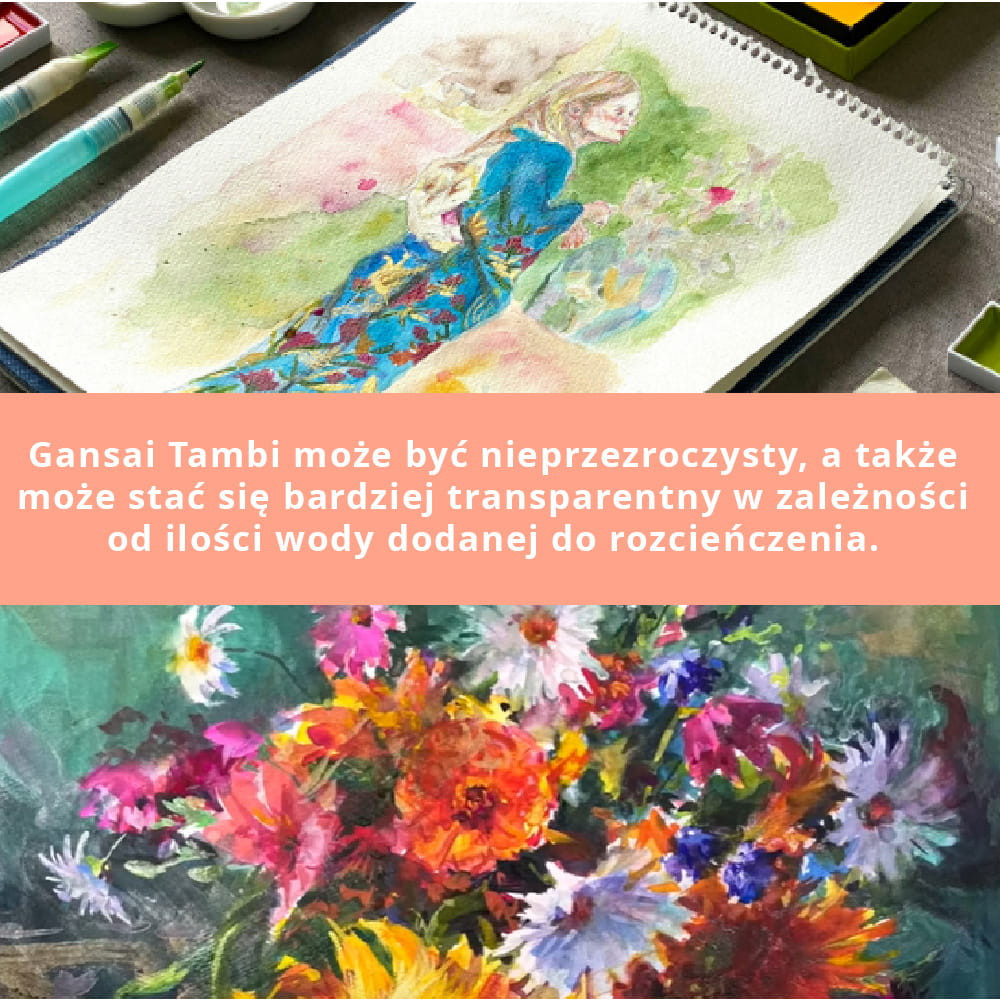 Zestaw farb akwarelowych Gansai Tambi - Kuretake - 24 kolory