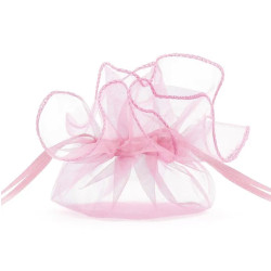 Organza bags - pink, 25 cm, 10 pcs.