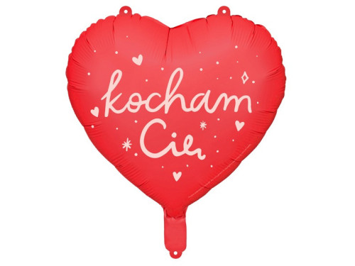 Balon foliowy Serce, Kocham Cię - czerwony, 35 cm