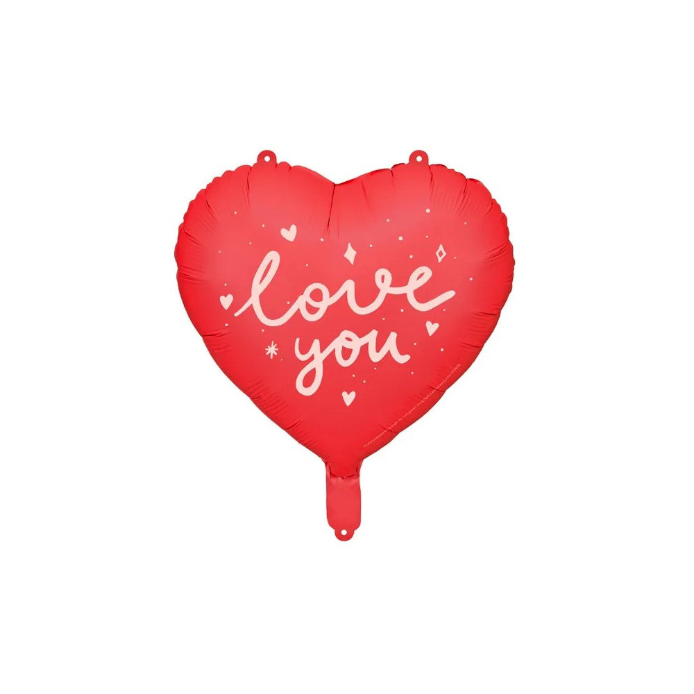 Balon foliowy Serce, Love You - czerwony, 35 cm