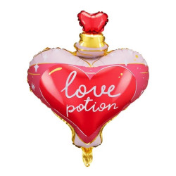 Balon foliowy Eliksir miłości, Love potion - czerwony, 54 x 66 cm