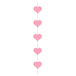 Banner, Hearts - pink, 8 cm...
