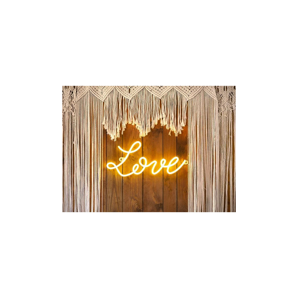 LED Love sign - white, warm light, 61 x 27,4 cm