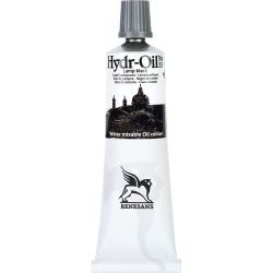 Hydr-Oil water mixable oil paint - Renesans - 55, lamp black, 60 ml