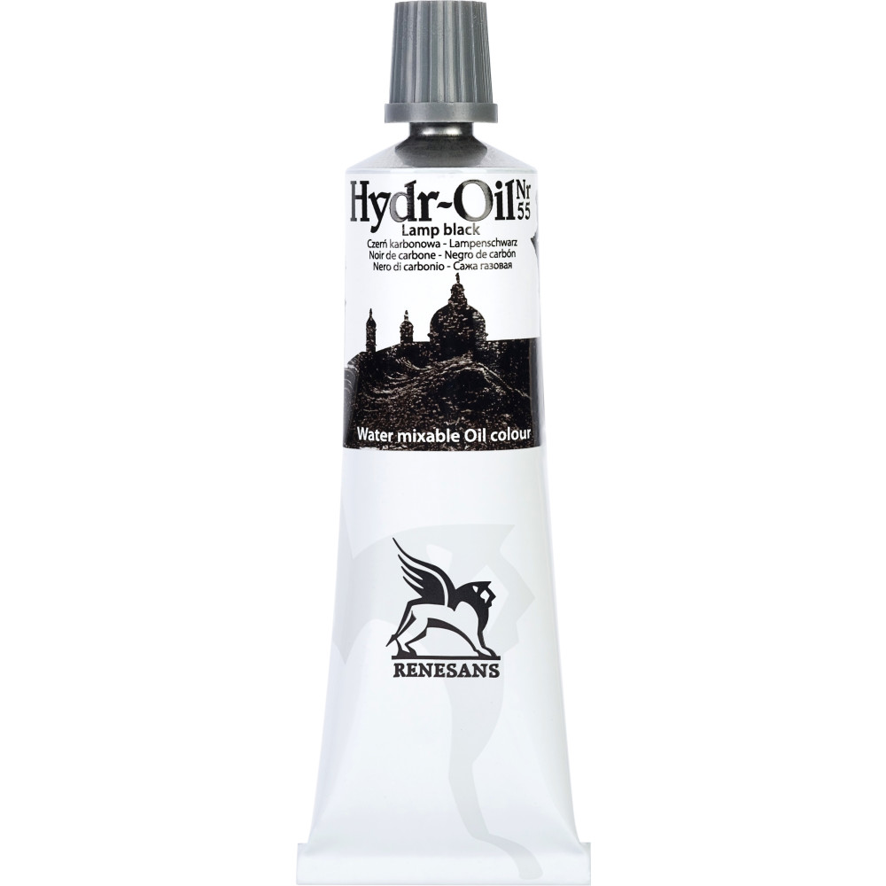 Hydr-Oil water mixable oil paint - Renesans - 55, lamp black, 60 ml