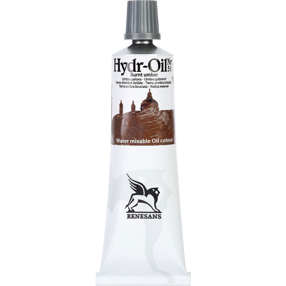 Hydr-Oil water mixable oil paint - Renesans - 51, burnt umber, 60 ml