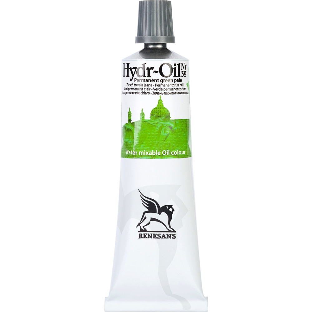Hydr-Oil water mixable oil paint - Renesans - 39, permanent green pale, 60 ml
