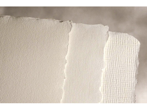 Handmade paper - Kalander - white, linen, A5