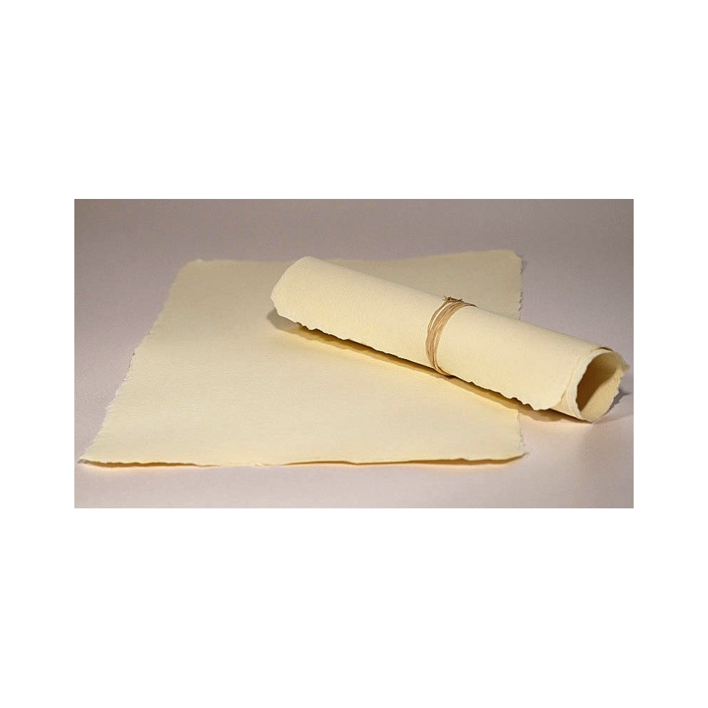 Handmade paper - Kalander - ecru, linen, A5