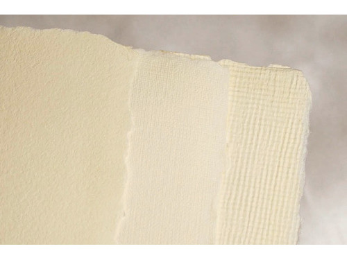 Handmade paper - Kalander - ecru, linen, A4