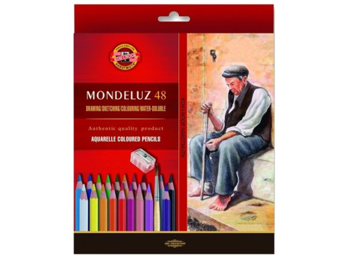 Art set of Aquarell Pencils with brushes - Koh-I-Noor - 48 pcs.