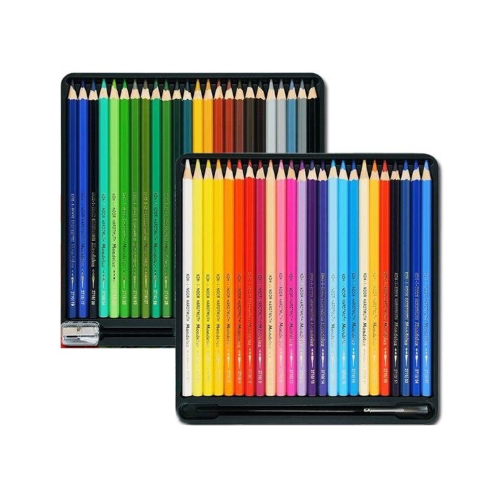 Art set of Aquarell Pencils with brushes - Koh-I-Noor - 48 pcs.