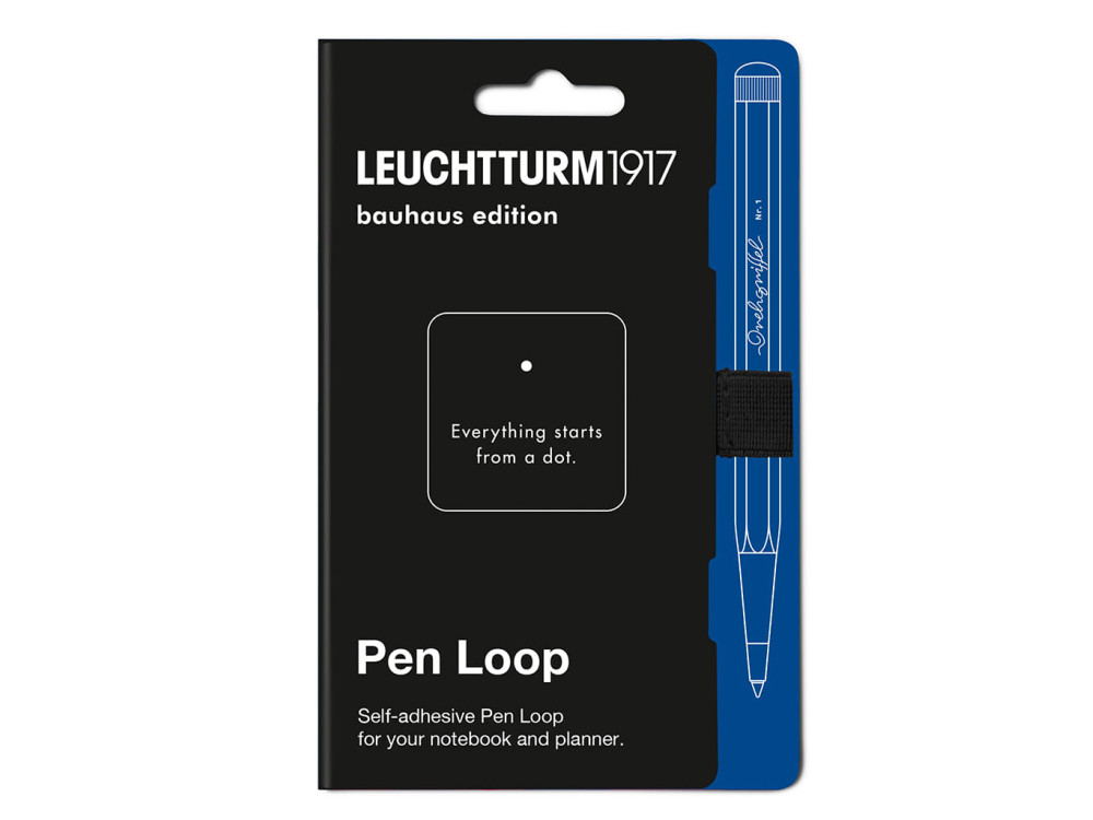 Pen loop, elastic pen holder, Bauhaus - Leuchtturm1917 - Black