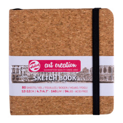 Sketch Book 12 x 12 cm - Talens Art Creation - Cork, 140 g, 80 sheets