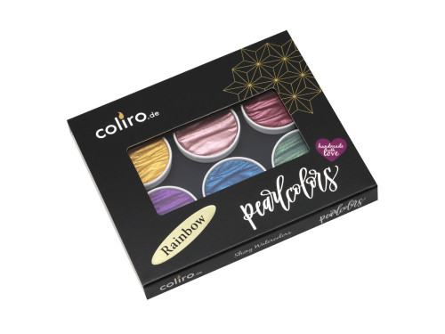 Zestaw akwareli, Rainbow - Coliro Pearl Colors - 6 kolorów