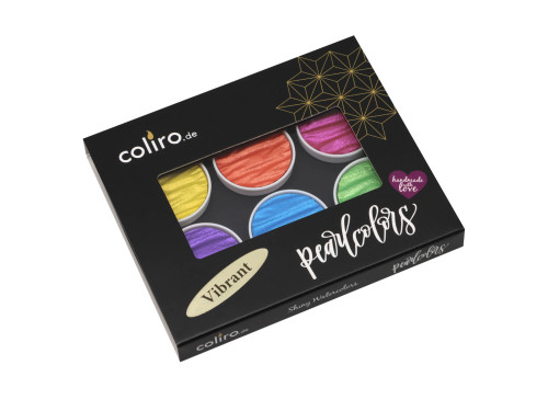 Zestaw akwareli, Vibrant - Coliro Pearl Colors - 6 kolorów