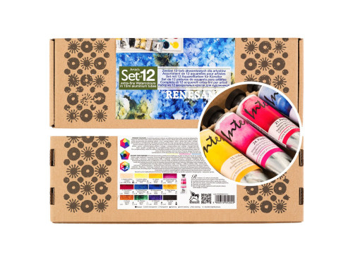 Set of Intense watercolor paints - Renesans - 12 x 15 ml