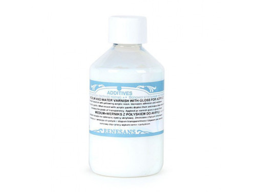 Medium and water varnish for acrylics - Renesans - gloss, 250 ml