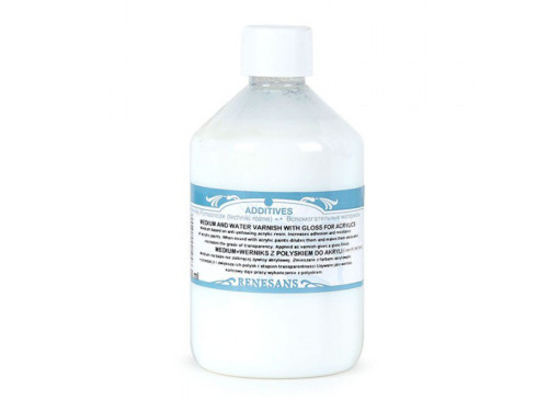 Medium and water varnish for acrylics - Renesans - gloss, 500 ml