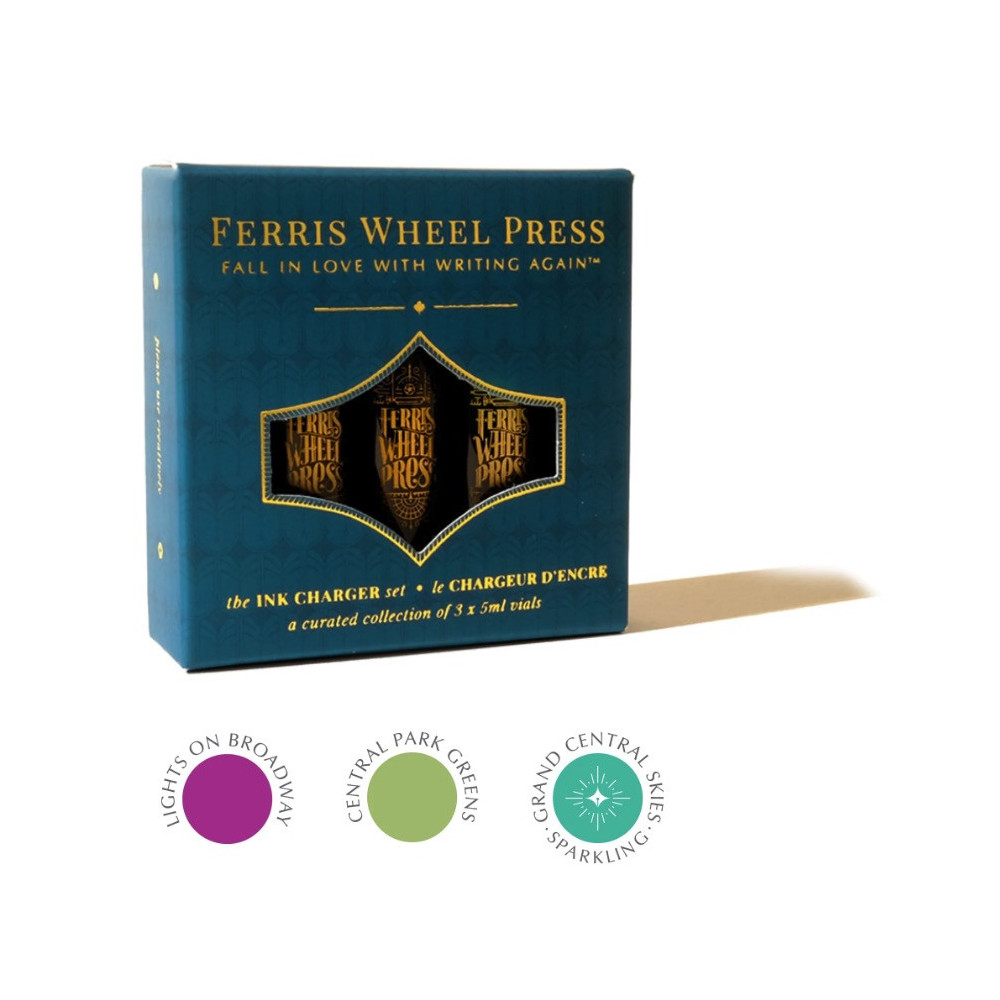 Zestaw atramentów Ink Charger - Ferris Wheel Press - New York, 3 x 5 ml