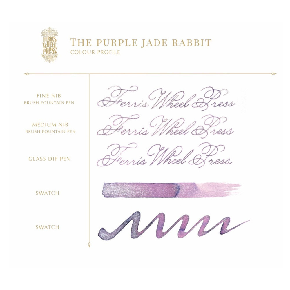 Calligraphy ink, Lunar New Year - Ferris Wheel Press - Purple Jade Rabbit, 38 ml
