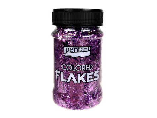 Folia do złoceń w płatkach Colored Flakes - Pentart - jasnofioletowa, 100 ml