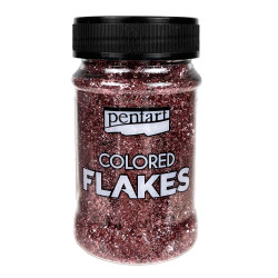 Folia do złoceń w płatkach Colored Flakes - Pentart - różowa, 100 ml