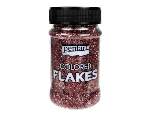 Decor foil Colored Flakes - Pentart - pink, 100 ml