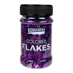 Folia do złoceń w płatkach Colored Flakes - Pentart - ciemnofioletowa, 100 ml