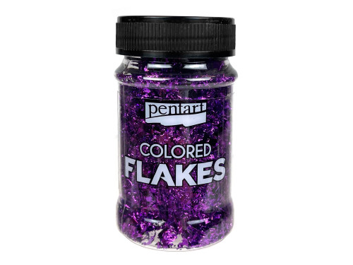 Decor foil Colored Flakes - Pentart - dark violet, 100 ml