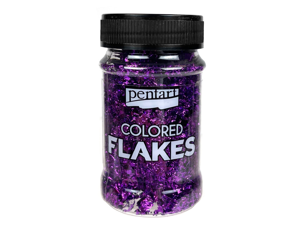 Decor foil Colored Flakes - Pentart - dark violet, 100 ml