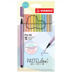 Zestaw flamastrów Pen 68 Pastellove - Stabilo - 12 kolorów