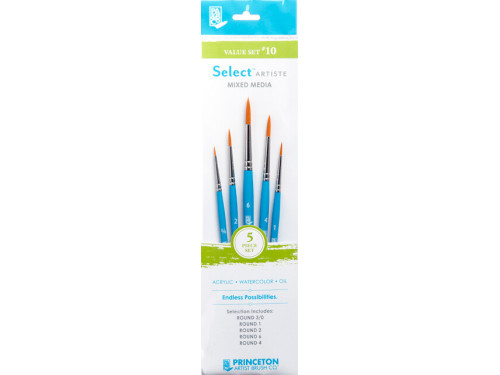 Synthetic Select Artiste brushes, Value Set 10 - Princeton - 5 pcs.