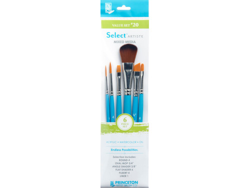 Synthetic Select Artiste brushes, Value Set 20 - Princeton - 6 pcs.
