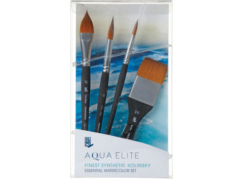 Zestaw pędzli syntetycznych Aqua Elite Box - Princeton - 4 szt.