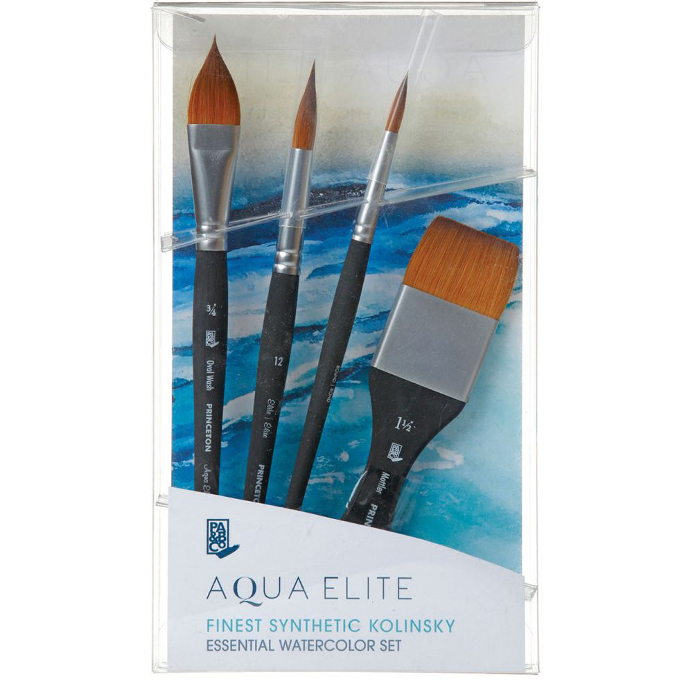 Set of synthetic brushes Aqua Elite Box - Princeton - 4 pcs.