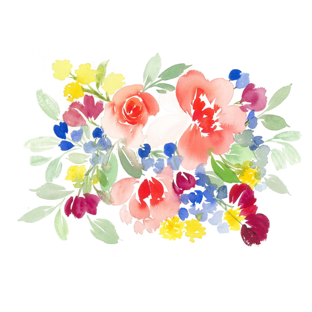 Zestaw pędzli syntetycznych Watercolor Floral - Princeton - 6 szt.