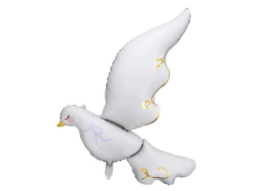 Foil balloon, Dove - white, 80 x 100 cm
