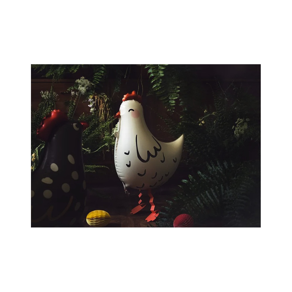 Foil balloon, Chicken - black, 48 x 60 cm