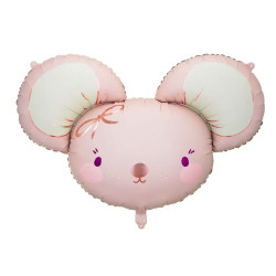 Foil balloon, Mouse - pink, 96 x 64 cm