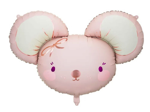 Foil balloon, Mouse - pink, 96 x 64 cm