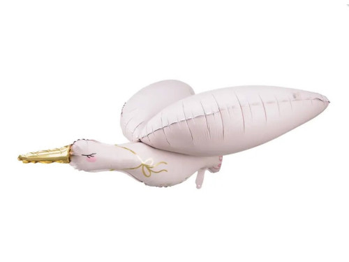 Foil balloon, Stork - light pink, 103 x 60 cm