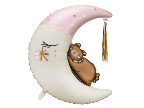 Foil balloon, Bear sleeping on the moon - 80 x 98 cm